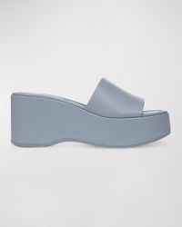 Vince - Polina Leather Slide Platform Sandals - Lyst