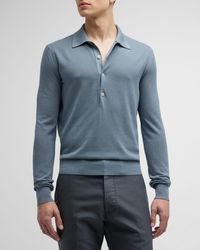 Tom Ford - Silk-cotton Polo Shirt - Lyst