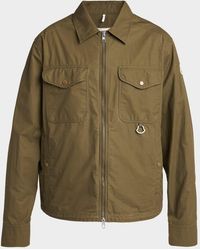 Moncler - Apos;S Cotton Full-Zip Shirt Jacket With Logo D-Ring - Lyst