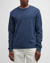 FRAME - Duo Fold Cotton Crew Sweater - Lyst