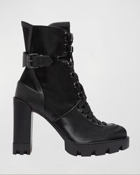 Christian Louboutin - Macademia Sole Mid-Calf Lace-Up Boots - Lyst