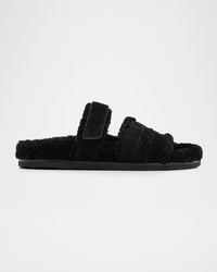 Tory Burch - Ines Shearling Sport Slide Sandals - Lyst