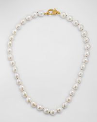 Margo Morrison - Edison Freshwater Pearl Necklace With Diamond Clasp, 18"L - Lyst