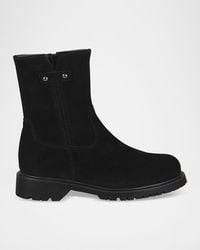La Canadienne - Hogan Shearling-Lined Suede Booties - Lyst