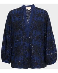 Figue - Rylie Broderie Anglaise Peasant Top - Lyst