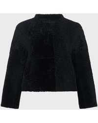 Gorski - Reversible Collarless Shearling Lamb Jacket - Lyst