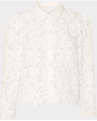 MILLY - June Roja Floral Lace Top - Lyst