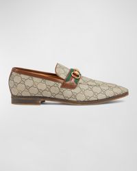Gucci - GG 15mm Canvas Loafers - Lyst