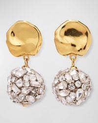 Lizzie Fortunato - Meteor Shower 24K Plated Crystal Drop Earrings - Lyst
