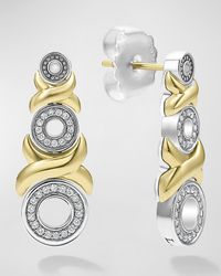 Lagos - Sterling And 18K Embrace Oxo 3-Circle Diamond Drop Earrings - Lyst