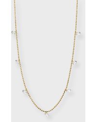 Graziela Gems - 18k Yellow Gold Five-station Floating Diamond Necklace (18k Yg Small Floating Necklace) - Lyst