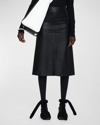 JOSEPH - Sidena A-Line Nappa Leather Skirt - Lyst