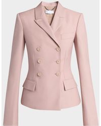 Stella McCartney - Canvas Tailoring Double-Breasted Fitted Jacket - Lyst