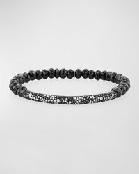 Sheryl Lowe - Cobblestone Black And White Diamond And Spinel Beaded Bracelet - Lyst