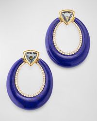 Sorellina - 18K And Tourmaline Earrings With Gh-Si Diamonds - Lyst