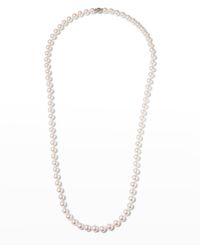 Assael - 32" Akoya Cultured 9.5mm Pearl Necklace With White Gold Clasp - Lyst