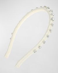 L. Erickson - Haisley Embellished Satin-Wrapped Headband - Lyst
