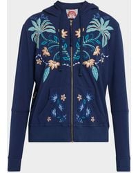 Johnny Was - Embroidered Modern Zip-Up Hoodie - Lyst