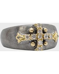 Armenta - Old World Wide Cross Band Ring - Lyst