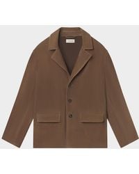 FRAME - Apos;S Suede Single-Breasted Blazer - Lyst