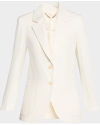 Victoria Beckham - Patch-Pocket Single-Breasted Jacket - Lyst