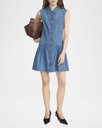 FRAME The Linen Day Dress in White | Lyst