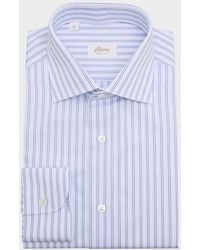 Brioni - Cotton Multi-Stripe Dress Shirt - Lyst