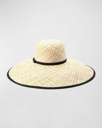 Kate Spade - Woven Straw Large Brim Sun Hat - Lyst