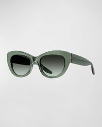 Barton Perreira - Coquette Gradient Green Acetate Cat-eye Sunglasses - Lyst