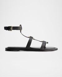 Bernardo - Hera Leather Flat Gladiator Sandals - Lyst