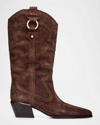 Rag & Bone - Joni Suede Cowboy Boots - Lyst