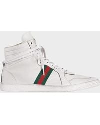 Gucci - Stretch High-Top Trainer, Uk - Lyst