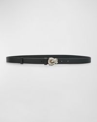 Bottega Veneta - Brass Knot Skinny Leather Belt - Lyst