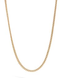 John Hardy Men's Classic Chain 18k Gold Mini Necklace, 2.5mm - Metallic