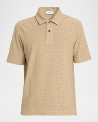 Ferragamo - Apos;S Cotton Jacquard Gancini Monogram Polo Shirt - Lyst