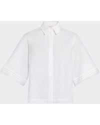 Peserico - Solid Linen Button-Down Shirt - Lyst