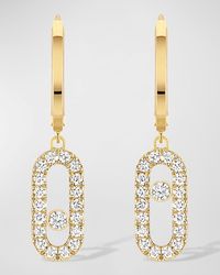 Messika - Move Uno 18k Yellow Gold Diamond Hoop Earrings - Lyst