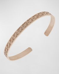 Marco Dal Maso - Ara Engraved Plated Cuff Bracelet - Lyst