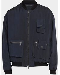 Giorgio Armani - Chevron Utility Bomber Jacket - Lyst