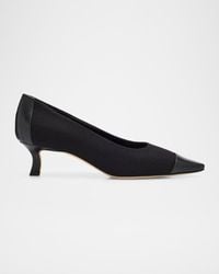 Manolo Blahnik - Mionel Wool Bicolor Pumps - Lyst