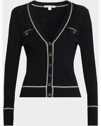 Autumn Cashmere - Slim-Fit Rib Knit Cardigan - Lyst