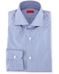 Isaia - Slim-Fit Basic Solid Cotton Dress Shirt - Lyst