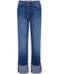 L'Agence - Leighton Ultra High-Rise Cuffed Stovepipe Jeans - Lyst