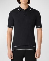 Bugatchi - Cable-Knit Polo Sweater - Lyst