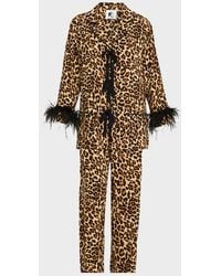Sleeper - Leopard-Print Viscose Pajama Set - Lyst