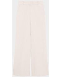 Theory - Stripe Canvas High-Rise Trousers - Lyst
