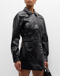 IRO - Bulut Cropped Leather Jacket - Lyst