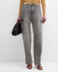 L'Agence - Brooklyn High-Rise Utlity Wide-Leg Jeans - Lyst