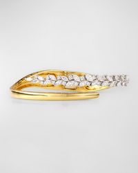 YEPREM - 18k Yellow Gold Strada Diamond Bangle Bracelet - Lyst