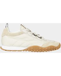 Miu Miu - Low-Top Nylon & Leather Sneakers - Lyst